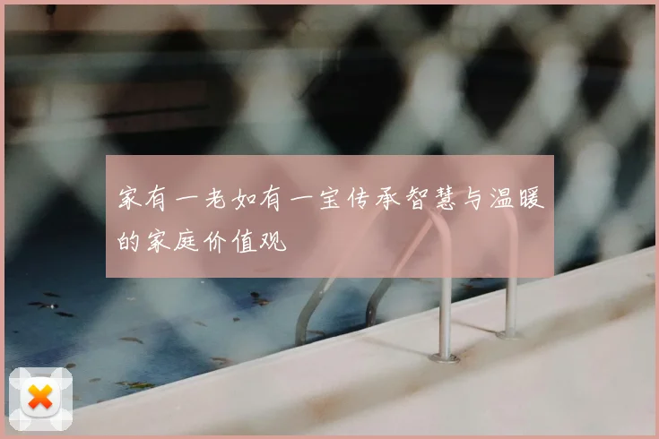 家有一老如有一宝传承智慧与温暖的家庭价值观